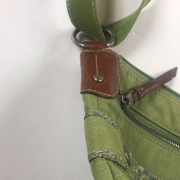 RARE FOSSIL VINTAGE ORIGINAL CANVASS AND LEATHER CROSSBODY WOMEN’S BAG - Picture 7 of 16